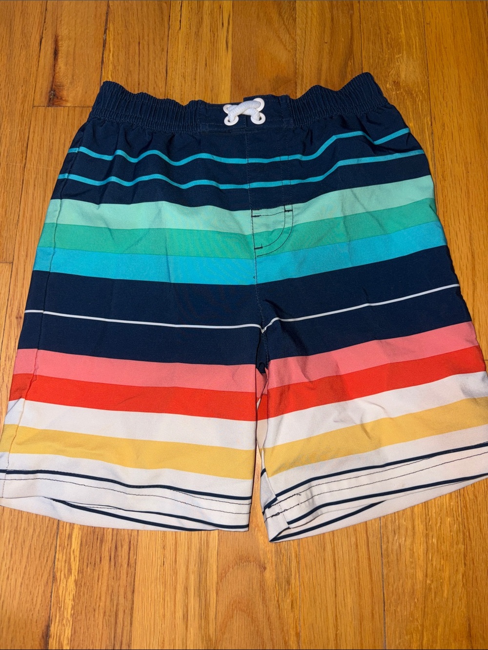 ⭐️ 3 for $15.00⭐️ Wonder Nation  Multi-Color Stripe Swim Shorts - Navy